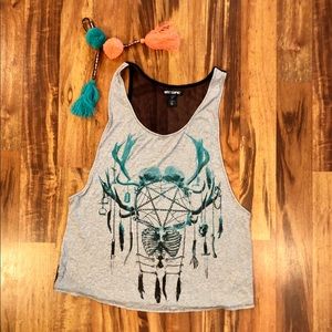 💀Hot topic Mesh Pentagram tank